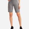 Women DANSKIN Shorts | Wide Waistband Bermuda Shorts Charcoal Grey Heather