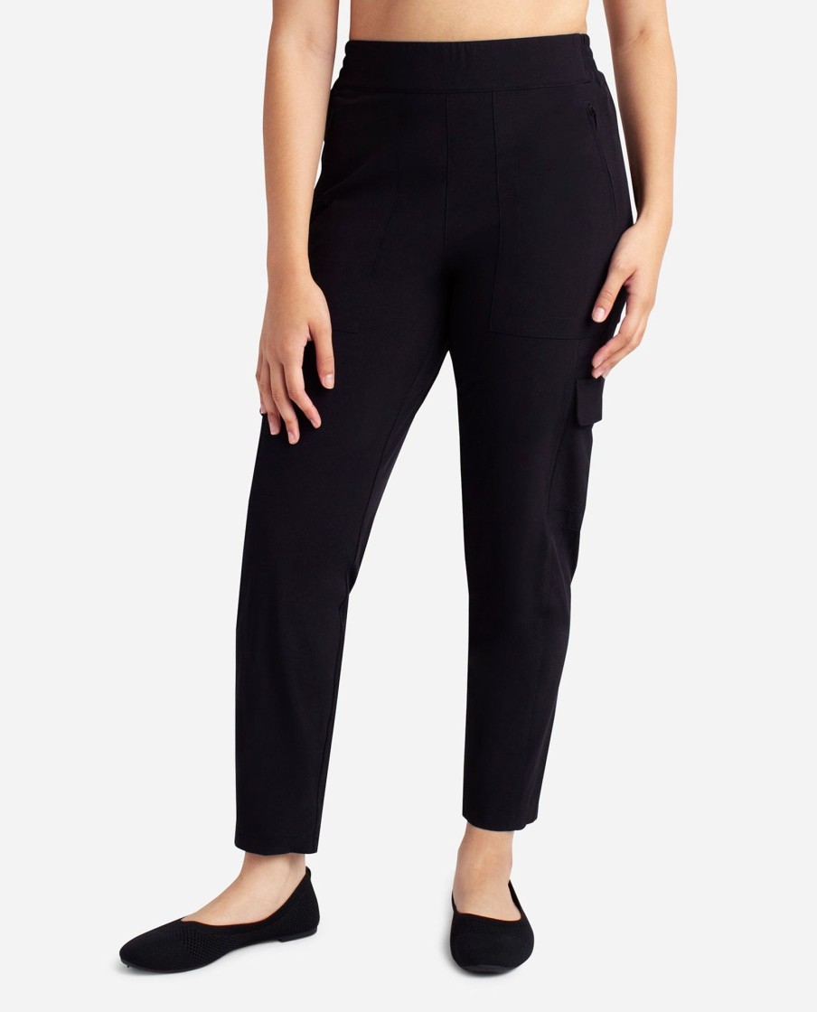 Women DANSKIN Pants | Lined Cargo Pant Black