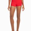 Women DANSKIN Shorts | Nylon Boy Cut Short Red