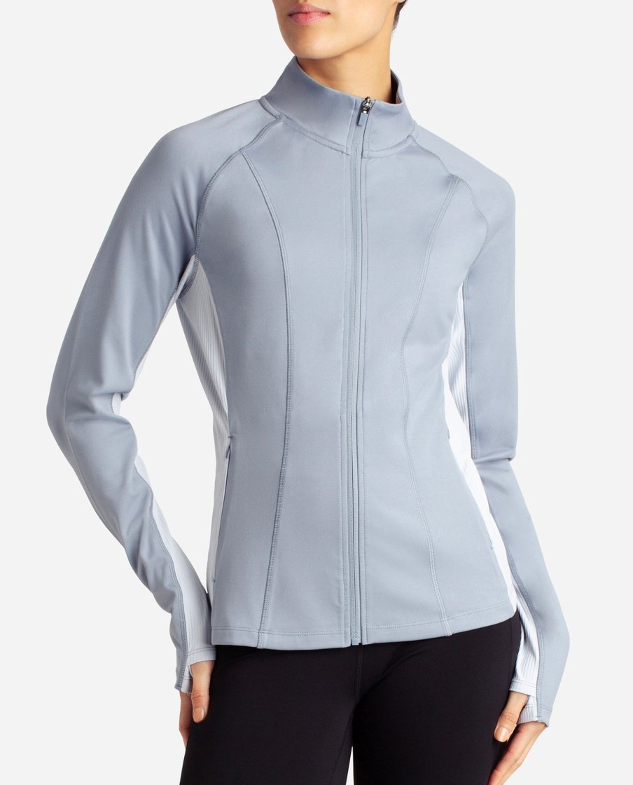 Women DANSKIN Jackets + Pullovers | Full-Zip Colorblocked Yoga Jacket