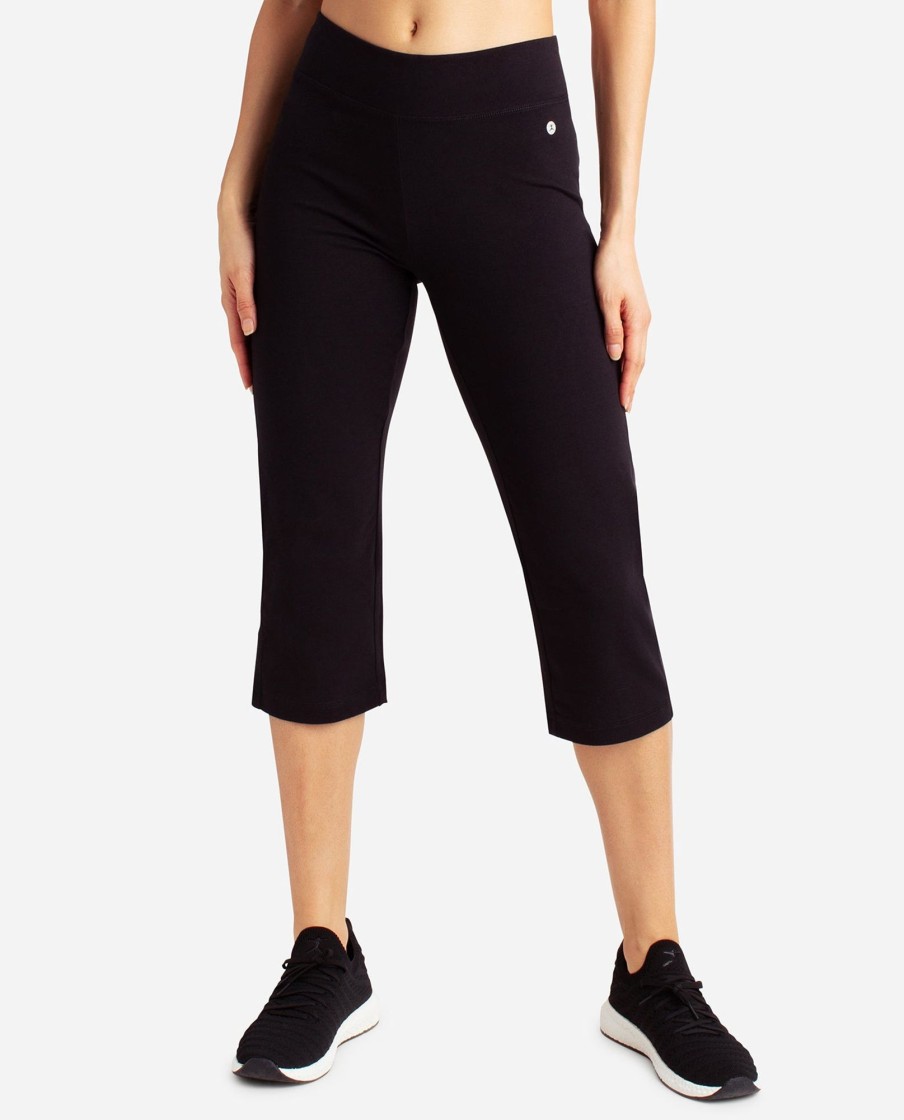 Women DANSKIN Pants | Everyday Basic Capri Pant Charcoal Grey Heather