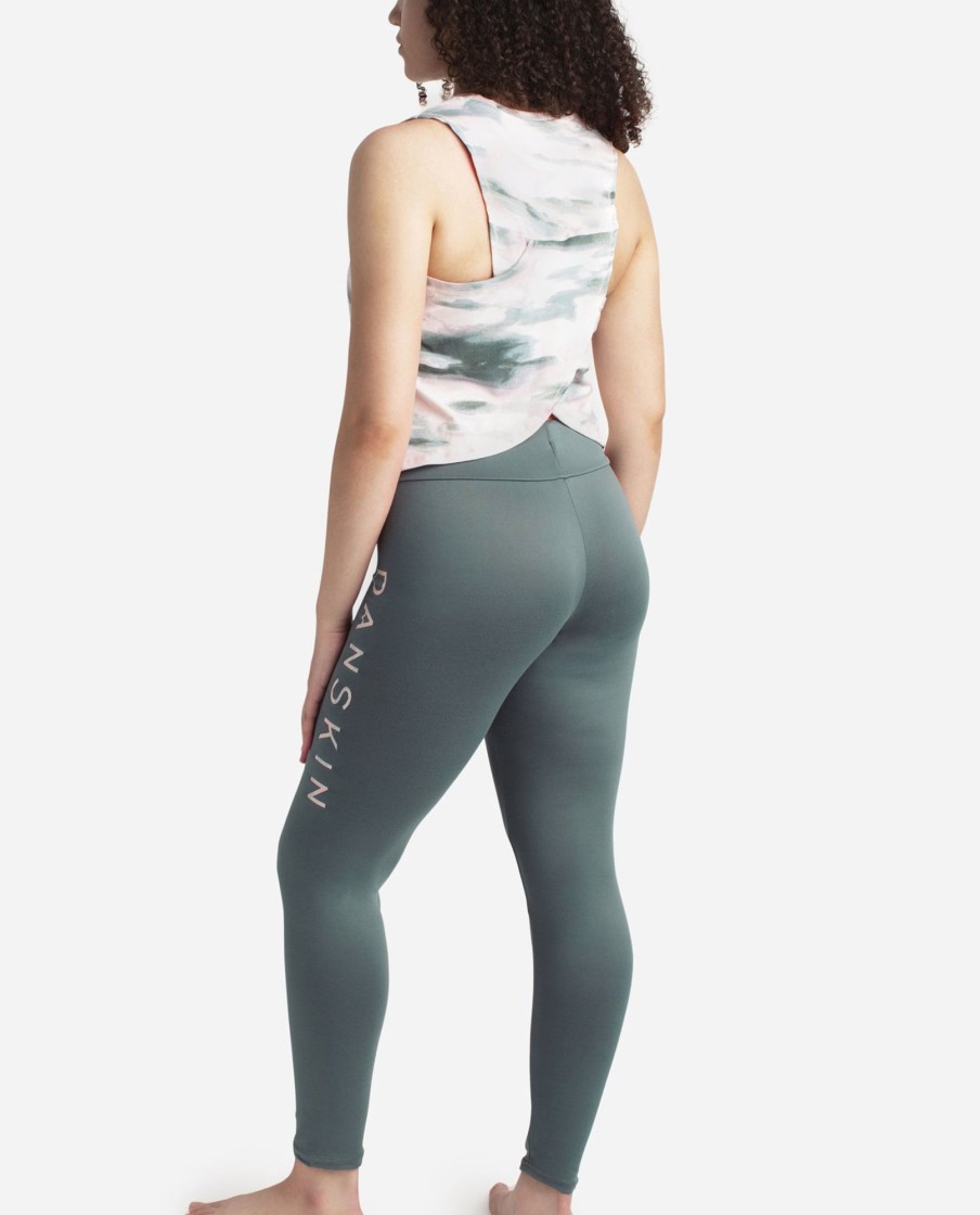 Women DANSKIN | High Neck Tank Sleep Set With Leggings Misty Jade