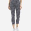 Women DANSKIN Leggings | Camo Print High Rise Capri Legging Grey Camo Print