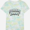 Girls DANSKIN | Girls Sparkle Tie Dye Tee Crystal Turq Combo