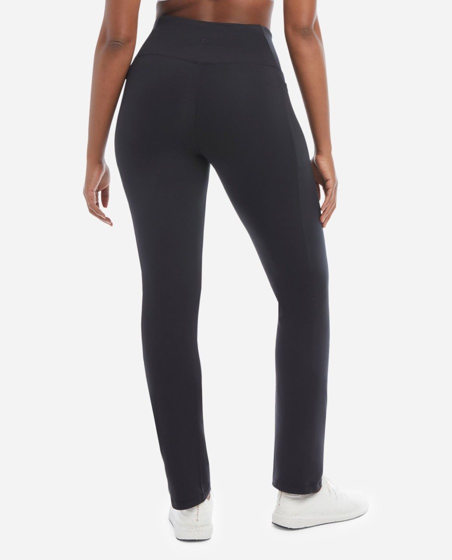 Women DANSKIN Pants | Studio Cross Waist Flare Pants Black Salt