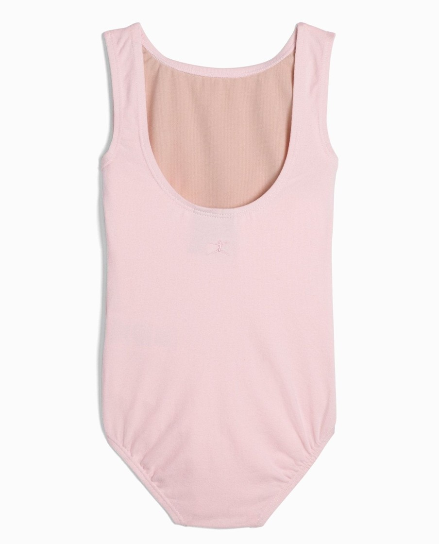 Girls DANSKIN | Girl'S Cotton High Neck Tank Leotard Petal Pink