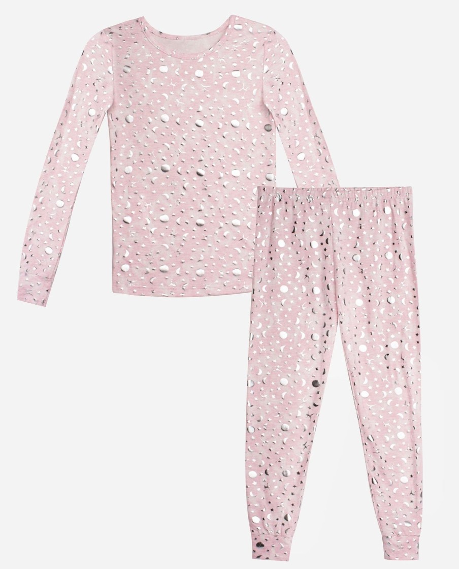 Girls DANSKIN | Girls Peached Long Sleeve Sleep Set