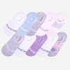 Footwear DANSKIN Socks | Girls 10-Pack Kind Happy Hi-Rise Liners Pastel Kind Happy