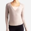 Women DANSKIN Shirts + Tanks | Barre Wrap Long Sleeve Top