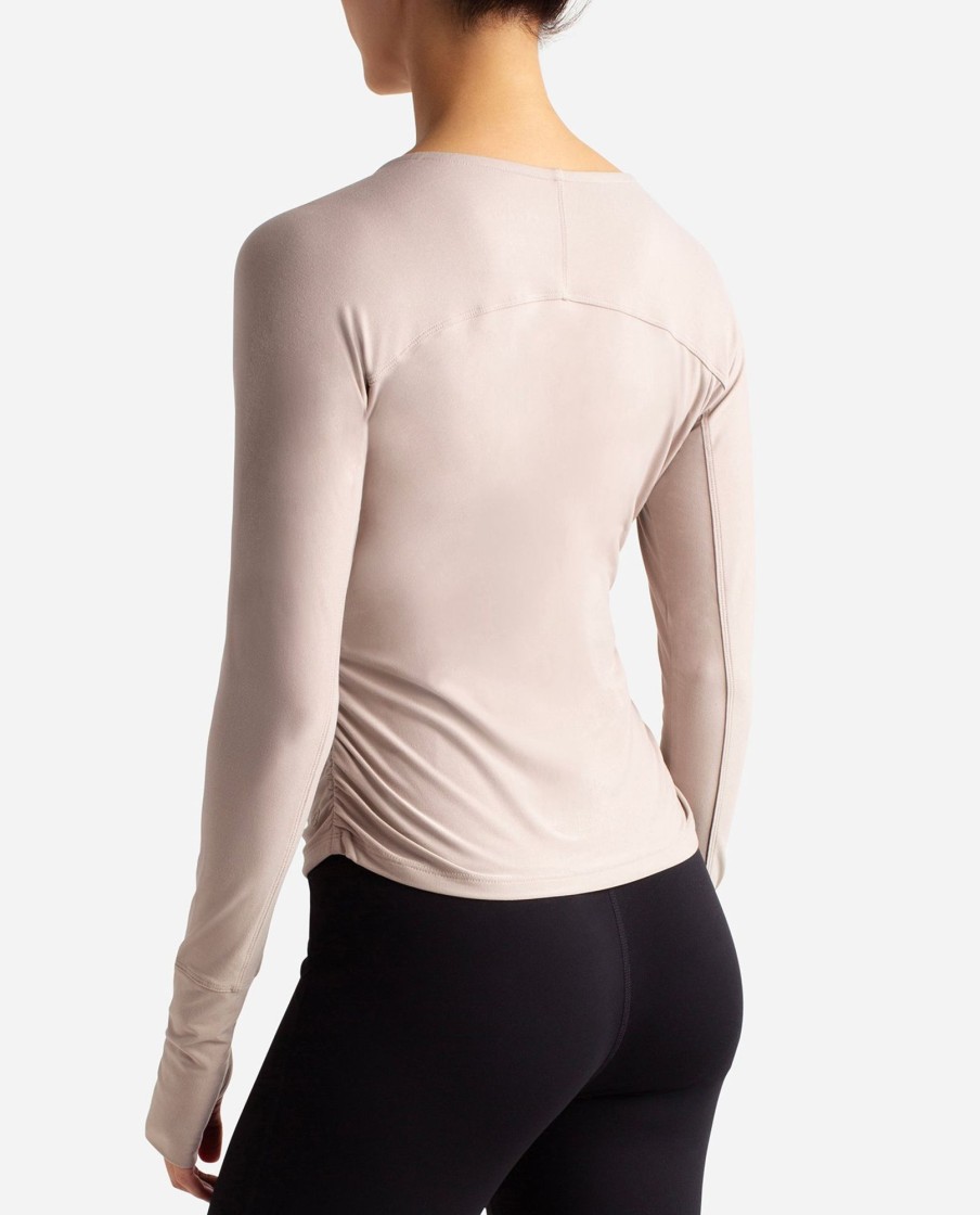 Women DANSKIN Shirts + Tanks | Barre Wrap Long Sleeve Top