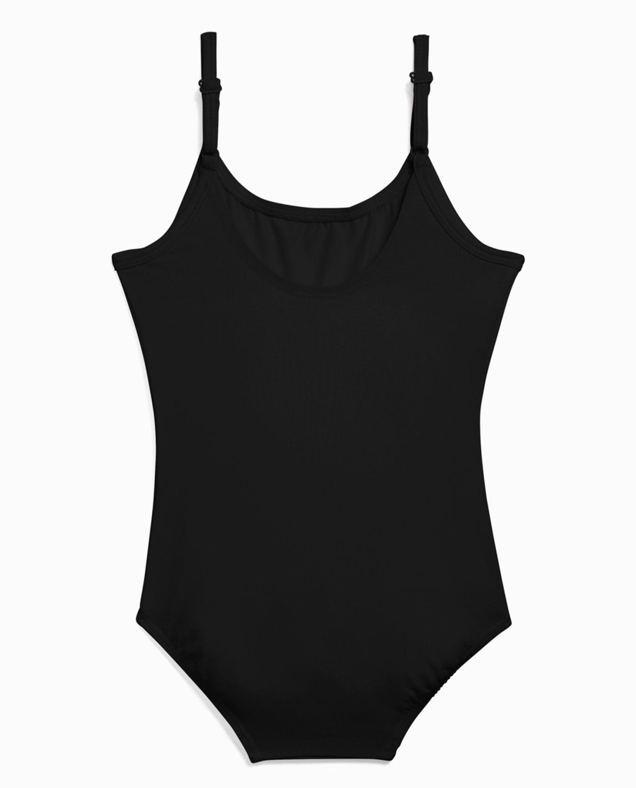 Girls DANSKIN | Girl'S Nylon Camisole Leotard Black