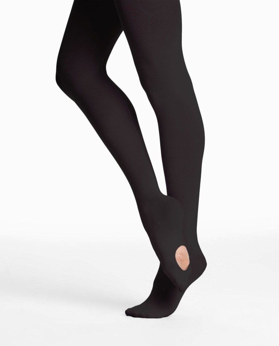 Dance DANSKIN Bottoms | 725 Faux Backseam Convertible Tight Black