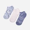 Footwear DANSKIN Socks | 3-Pack Tie Dye Cozy No Shows Pink Tie Dye