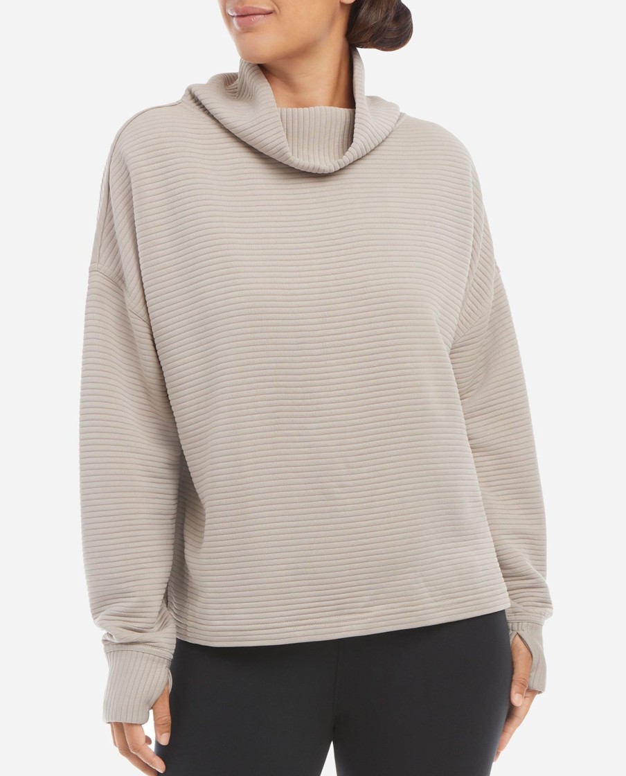 Women DANSKIN Jackets + Pullovers | Ridge Cowlneck Pullover