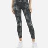 Women DANSKIN Leggings | Spray Floral 7/8 Legging Black/Grey