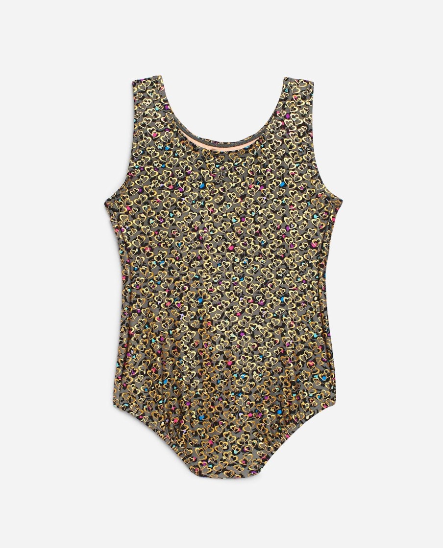 Girls DANSKIN | Girl'S Classic Gymnastics Leotard Multi Hearts