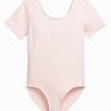 Girls DANSKIN | Girl'S Cotton Short Sleeve Leotard