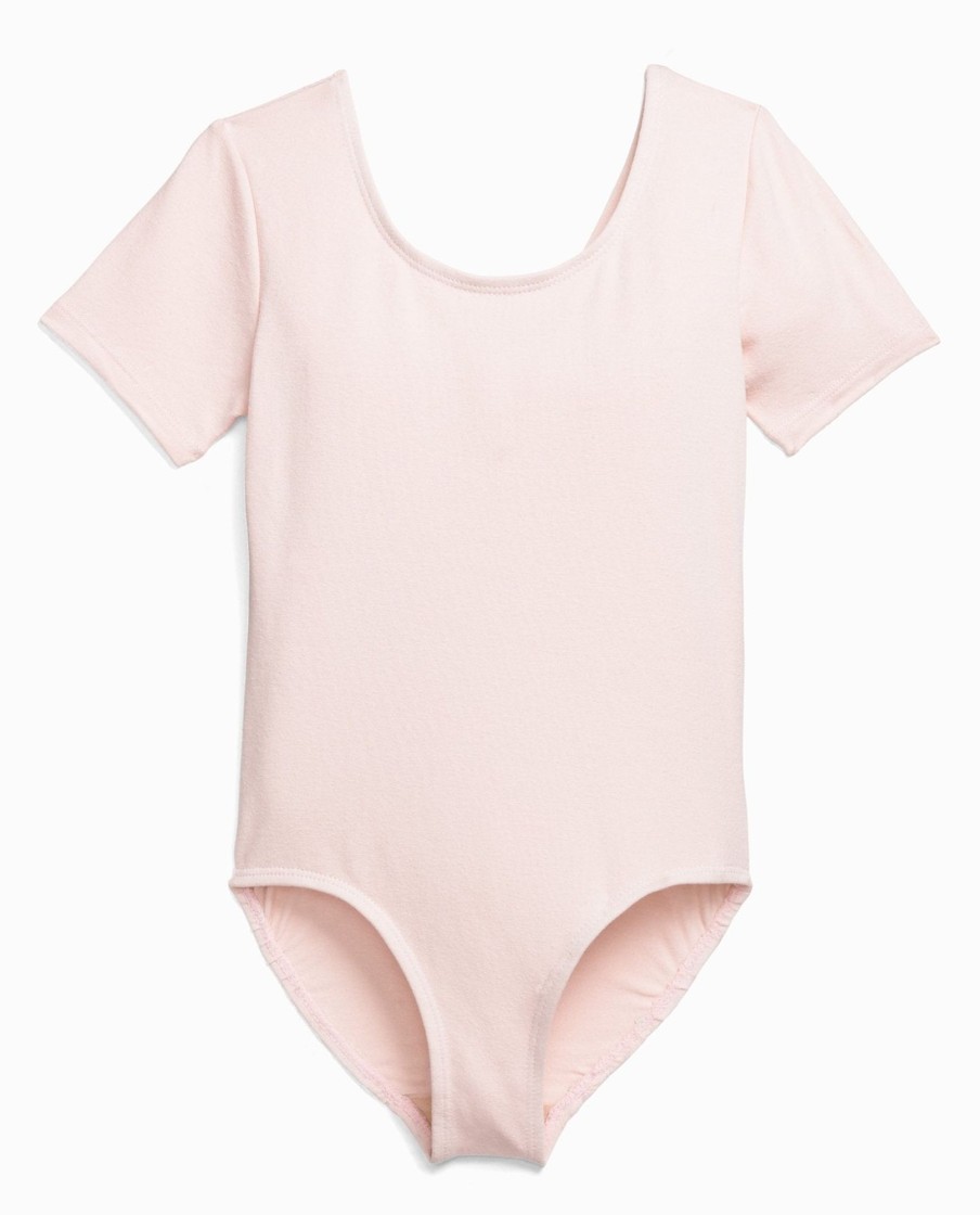 Girls DANSKIN | Girl'S Cotton Short Sleeve Leotard