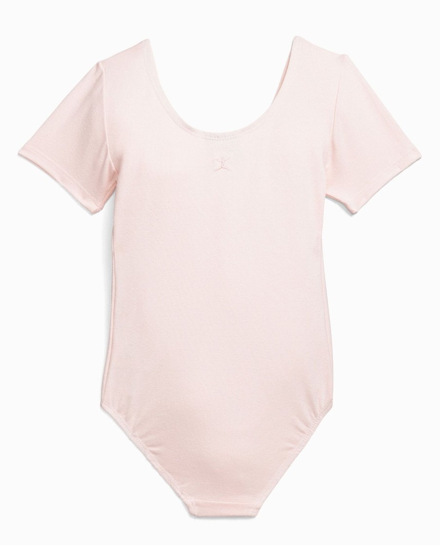 Girls DANSKIN | Girl'S Cotton Short Sleeve Leotard