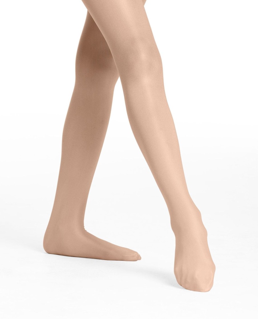 Girls DANSKIN | Girl'S 331 Ultrashimmery Footed Tight