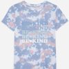 Girls DANSKIN | Girls Be Kind Tie Dye Tee Blue Wonder Combo