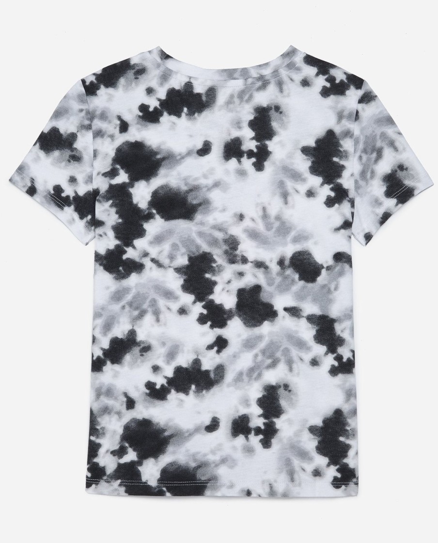 Girls DANSKIN | Girls Shine Tie Dye Tee Black Combo