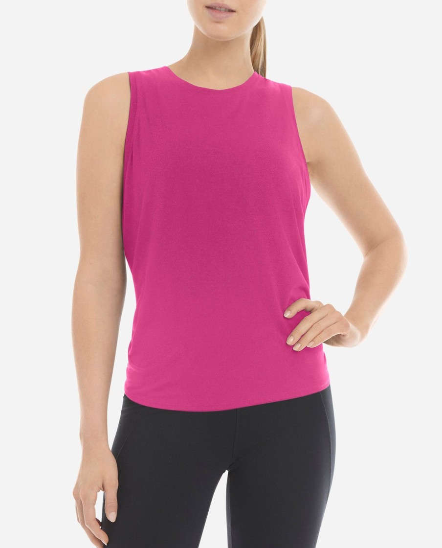 Women DANSKIN Shirts + Tanks | Tie Back Flyaway Tank