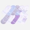 Footwear DANSKIN | Girls 10-Pack Watercolor Hi-Rise Liners Purple/Blue Watercolor