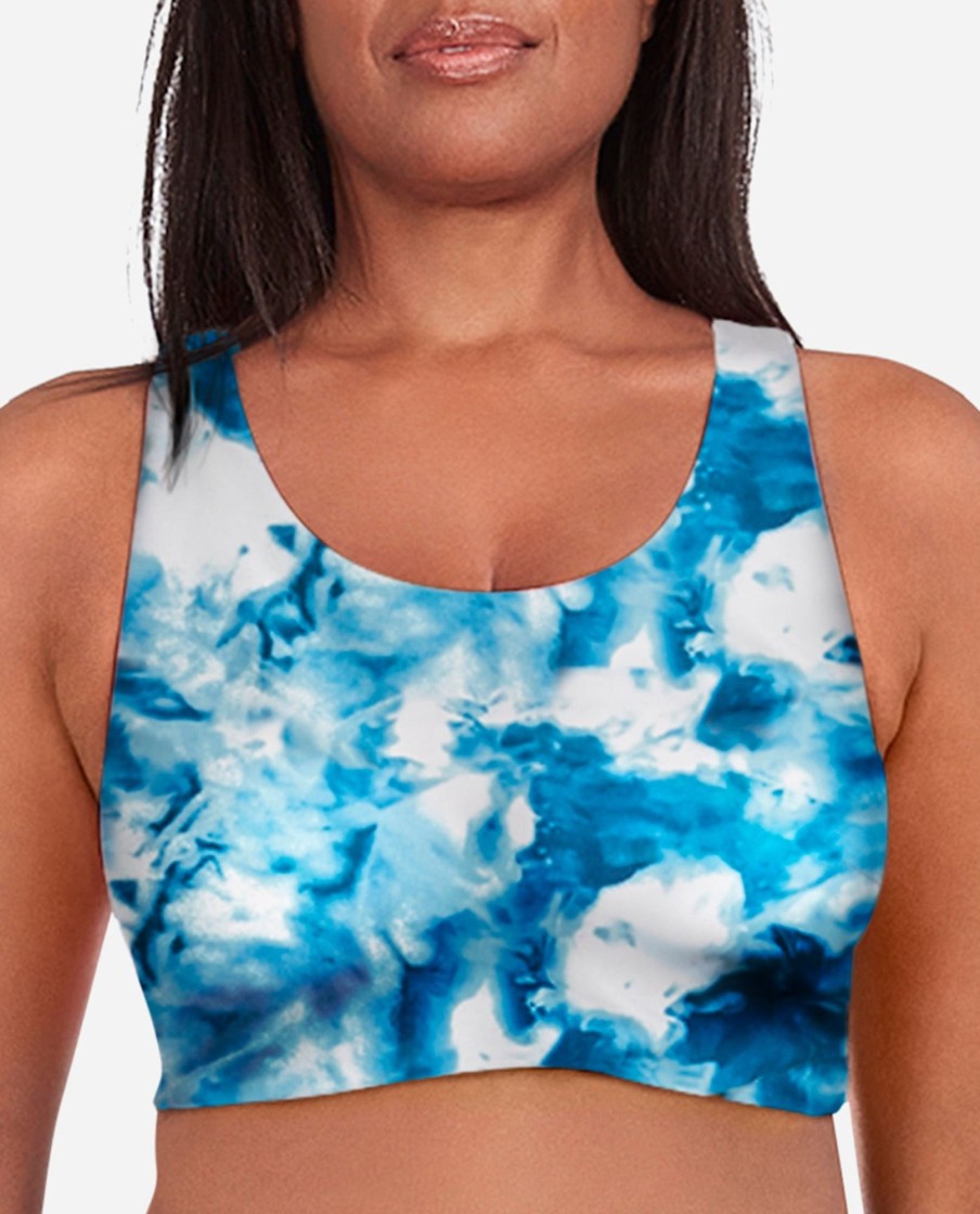 Women DANSKIN Sports Bras | Ice Dye Longline Racerback Sports Bra