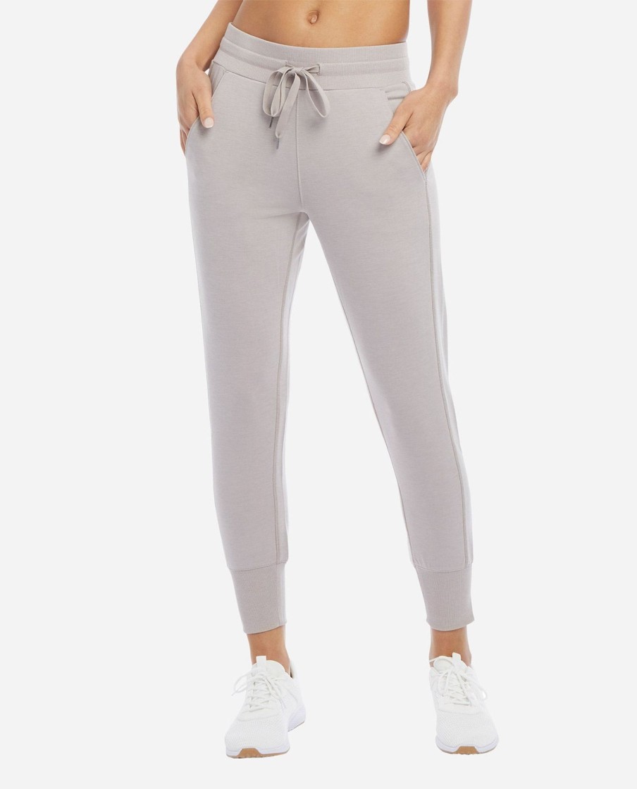 Women DANSKIN Pants | Sustainable Soft Touch Jogger Light Heather Grey