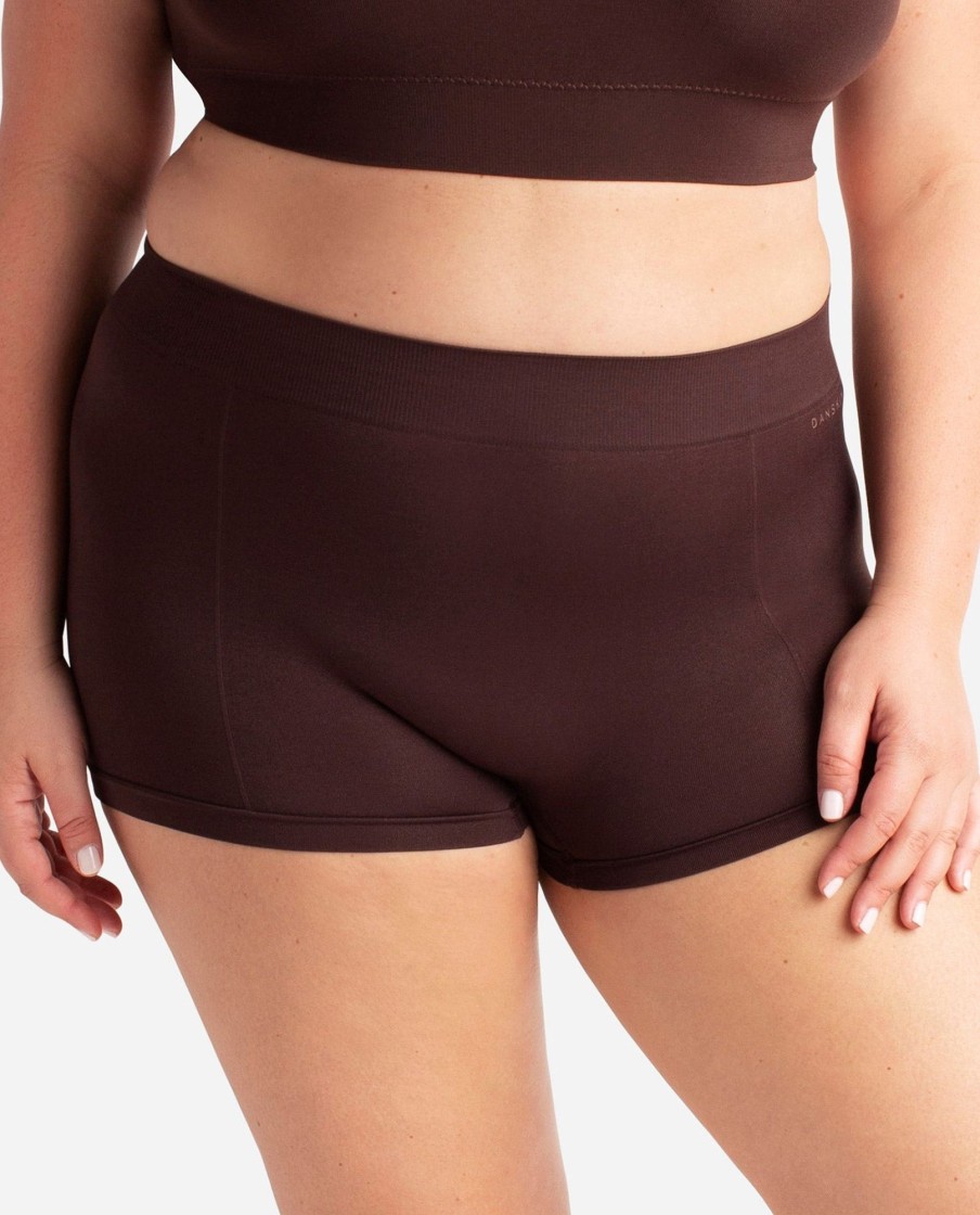 Women DANSKIN | 3-Pack Seamless High Rise Boyshort Underwear Deep Terracotta Multi