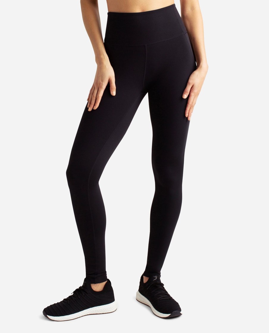 Women DANSKIN Leggings | Convertible Stirrup Legging Black Salt