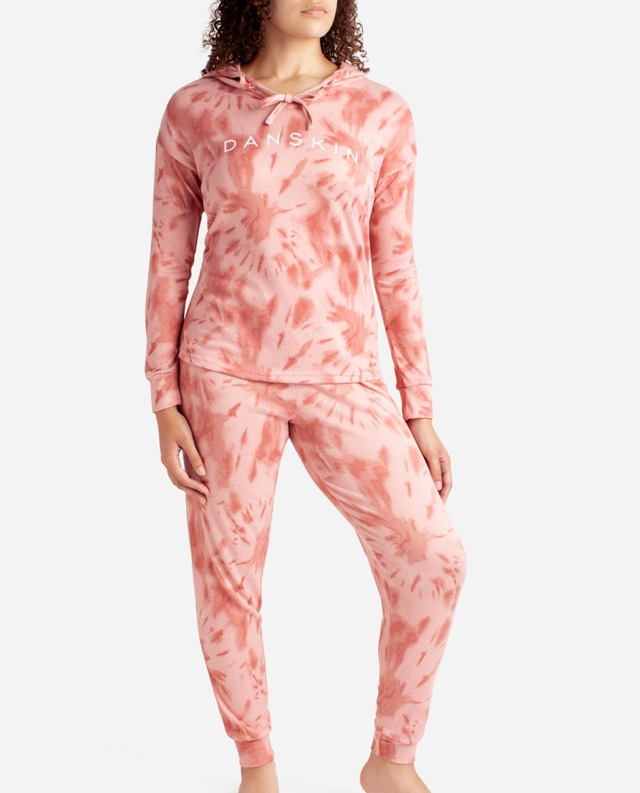 Women DANSKIN | Hooded Hacci Sleep Set With Jogger