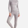 Women DANSKIN | Ribbed Hacci Crew Neck Layering Set With Leggings Sleet Heather