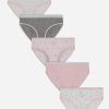 Girls DANSKIN | Girls 5-Pack Cotton Spandex Bikini Underwear Ballet Pink Multi