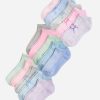 Footwear DANSKIN | Girls 15-Pack Dancer Half Cushion No Show Socks Pastel Dancer