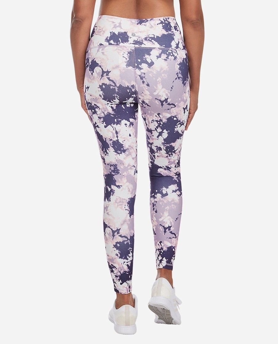 Women DANSKIN Leggings | High Waist Crackle Print Legging Dusted Lilac