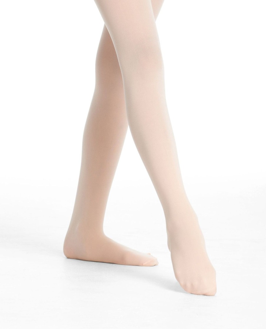 Girls DANSKIN | Girl'S 387 Microfiber Footed Tight