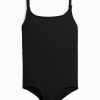 Girls DANSKIN | Girl'S Cotton Camisole Leotard Black