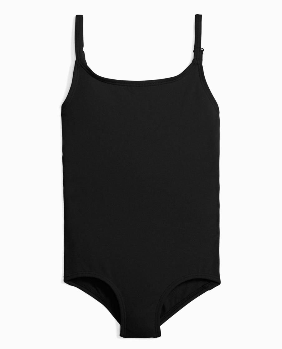 Girls DANSKIN | Girl'S Cotton Camisole Leotard Black