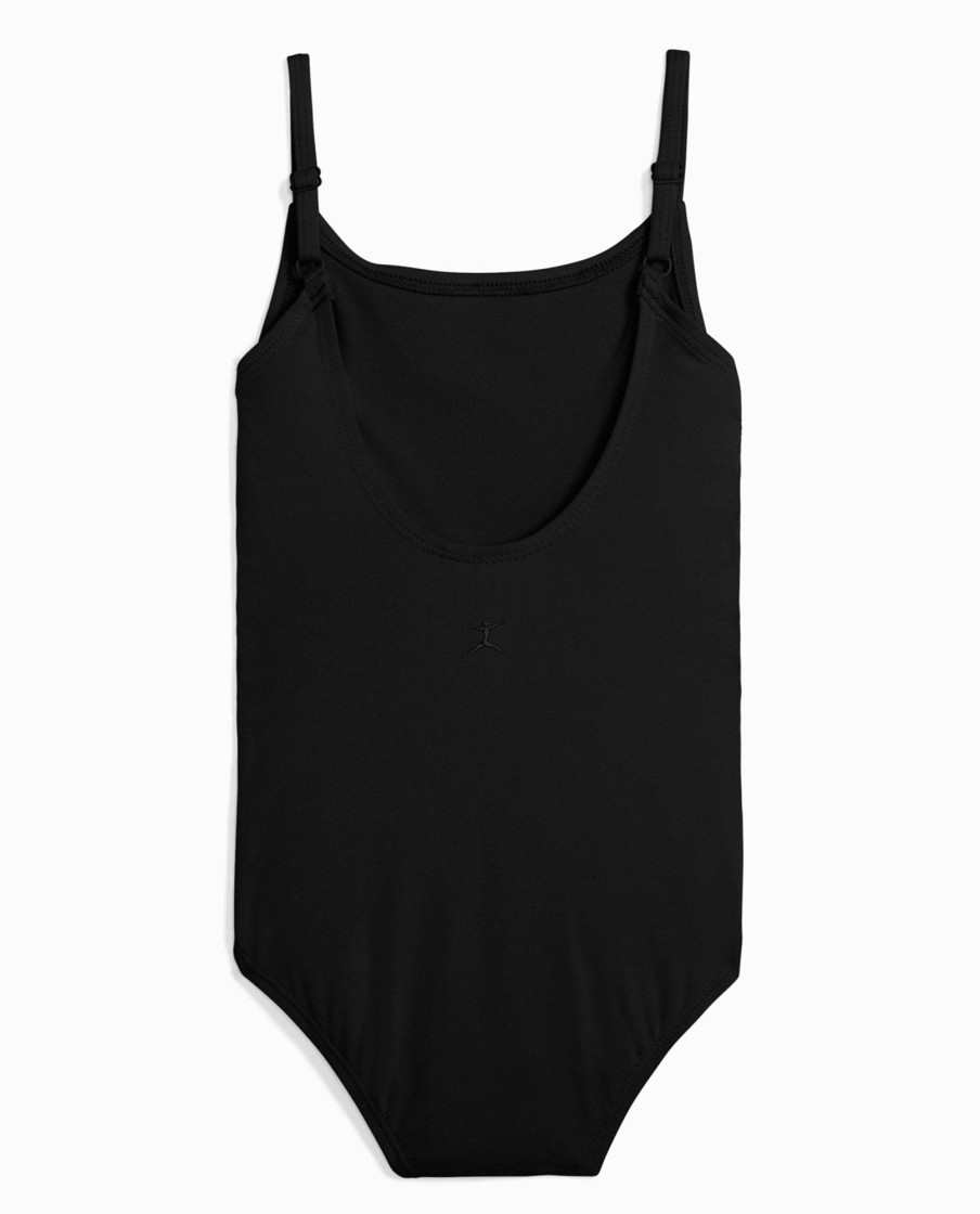 Girls DANSKIN | Girl'S Cotton Camisole Leotard Black