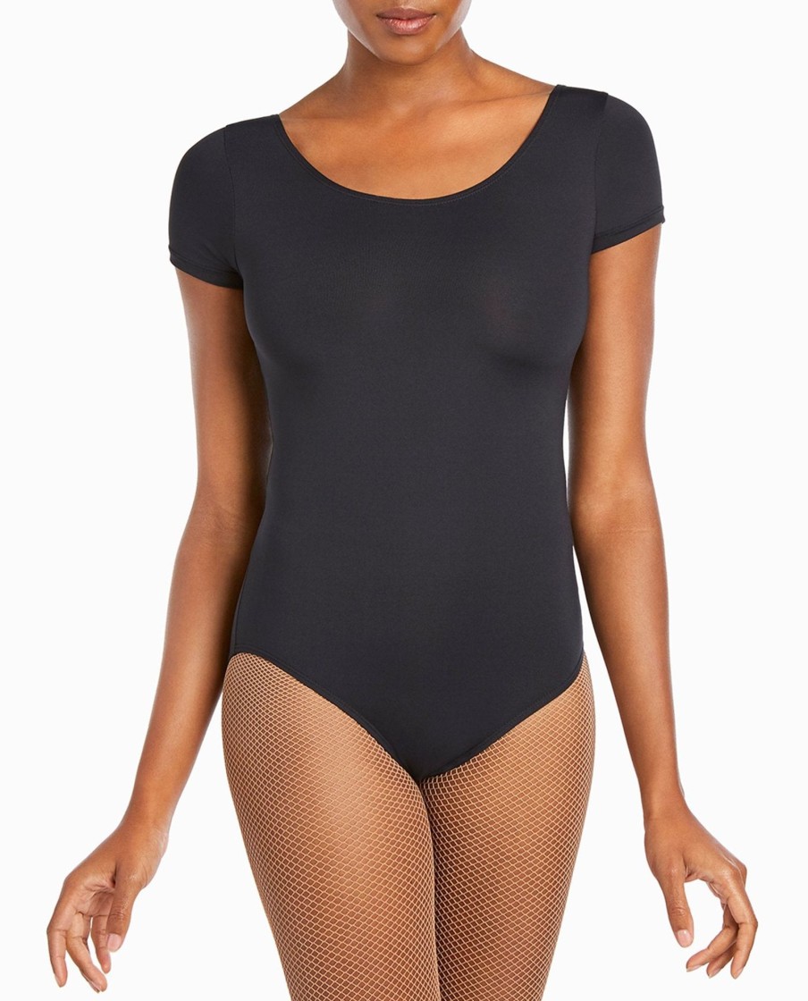 Women DANSKIN | Scoopneck Short Sleeve Leotard