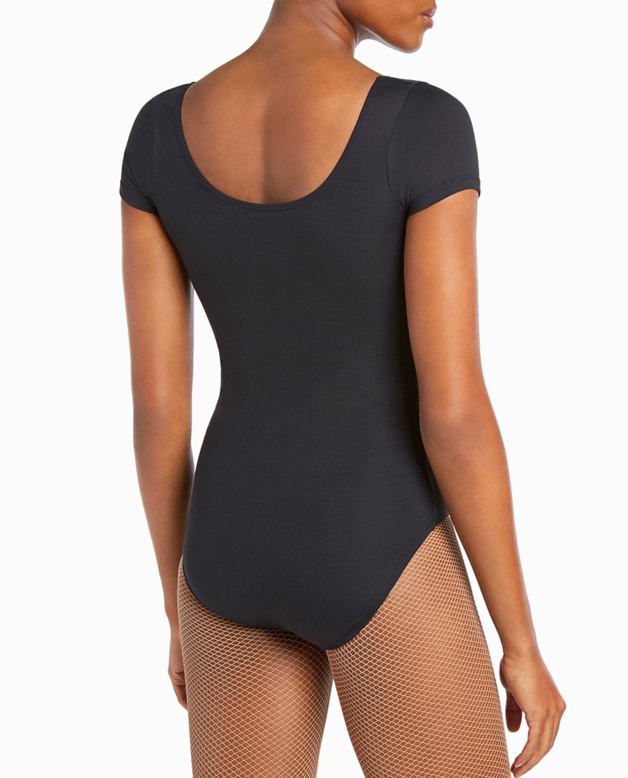 Women DANSKIN | Scoopneck Short Sleeve Leotard