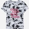 Girls DANSKIN | Girls Shine Tie Dye Tee Black Combo