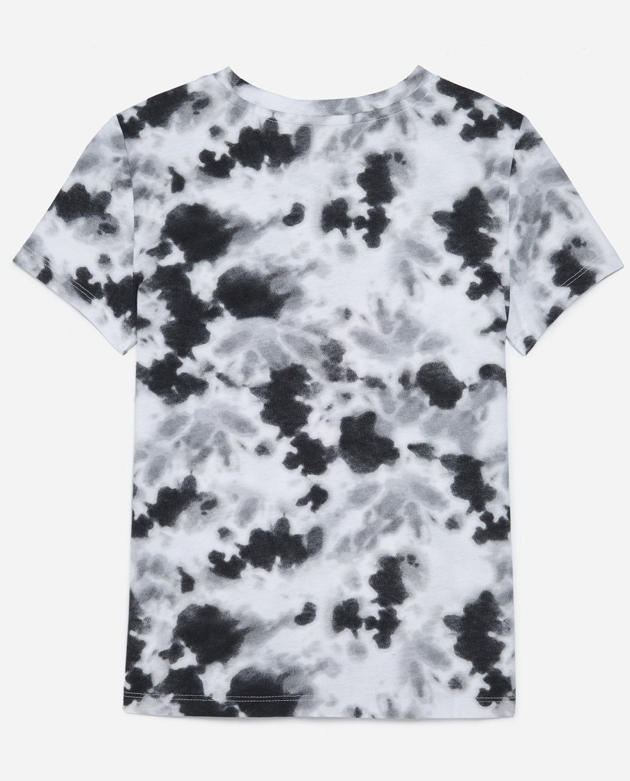 Girls DANSKIN | Girls Shine Tie Dye Tee Black Combo