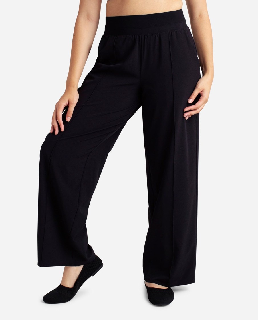 Women DANSKIN | Wide Legged Pant Black