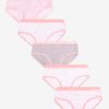 Girls DANSKIN | Girls 5-Pack Printed Hipster Underwear Snow Pink Multi