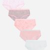 Girls DANSKIN | Girls 5-Pack Printed Cotton Spandex Bikini Underwear