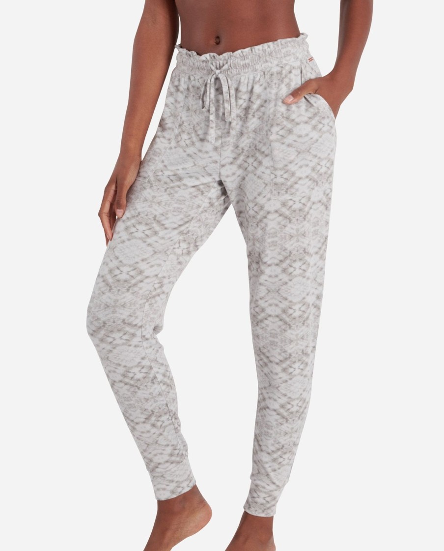 Women DANSKIN | Hacci Jogger Pajama Pant Grey Mirror