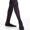 Girls DANSKIN | Girl'S 727 Faux Backseam Convertible Tight Black